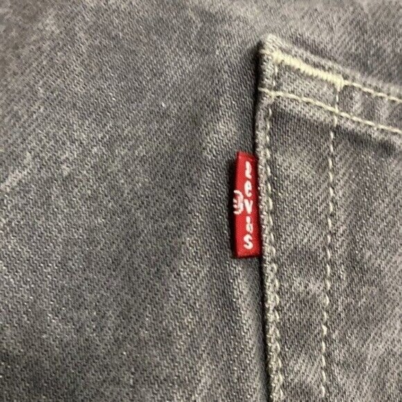Levi’s straight legs mens  Jean  Gray size 48X32 vintage button fly - Picture 4 of 9
